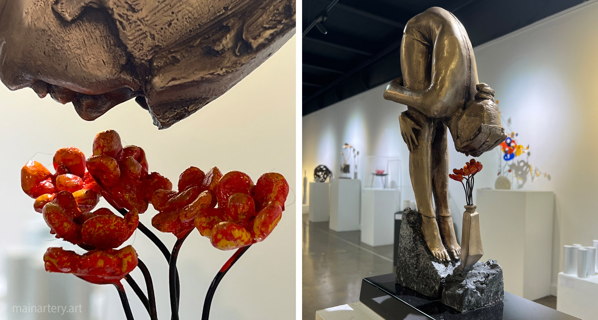 Flora and Fauna Sculpture, image 7, featuring lifelike depictions of plants and animals in an artistic style