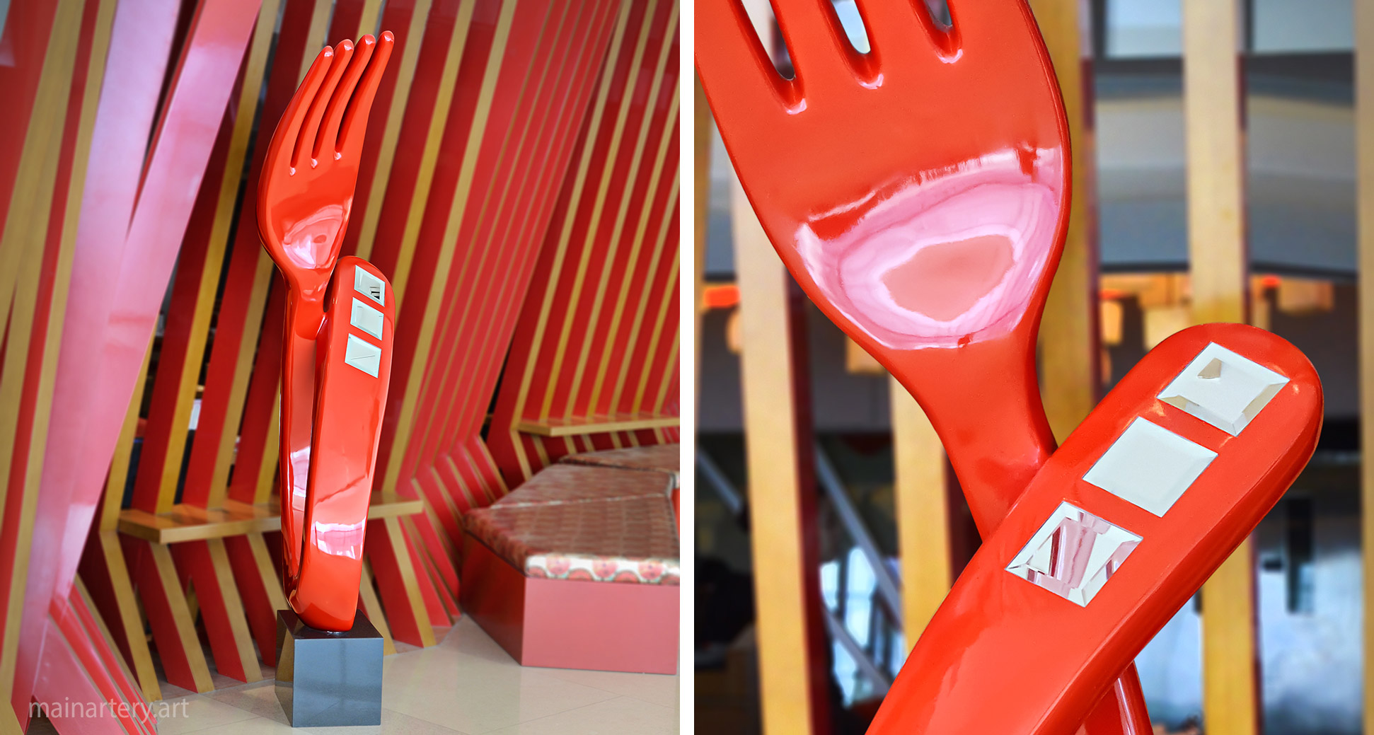 freestanding fiberglass surreal commercial sculpture image