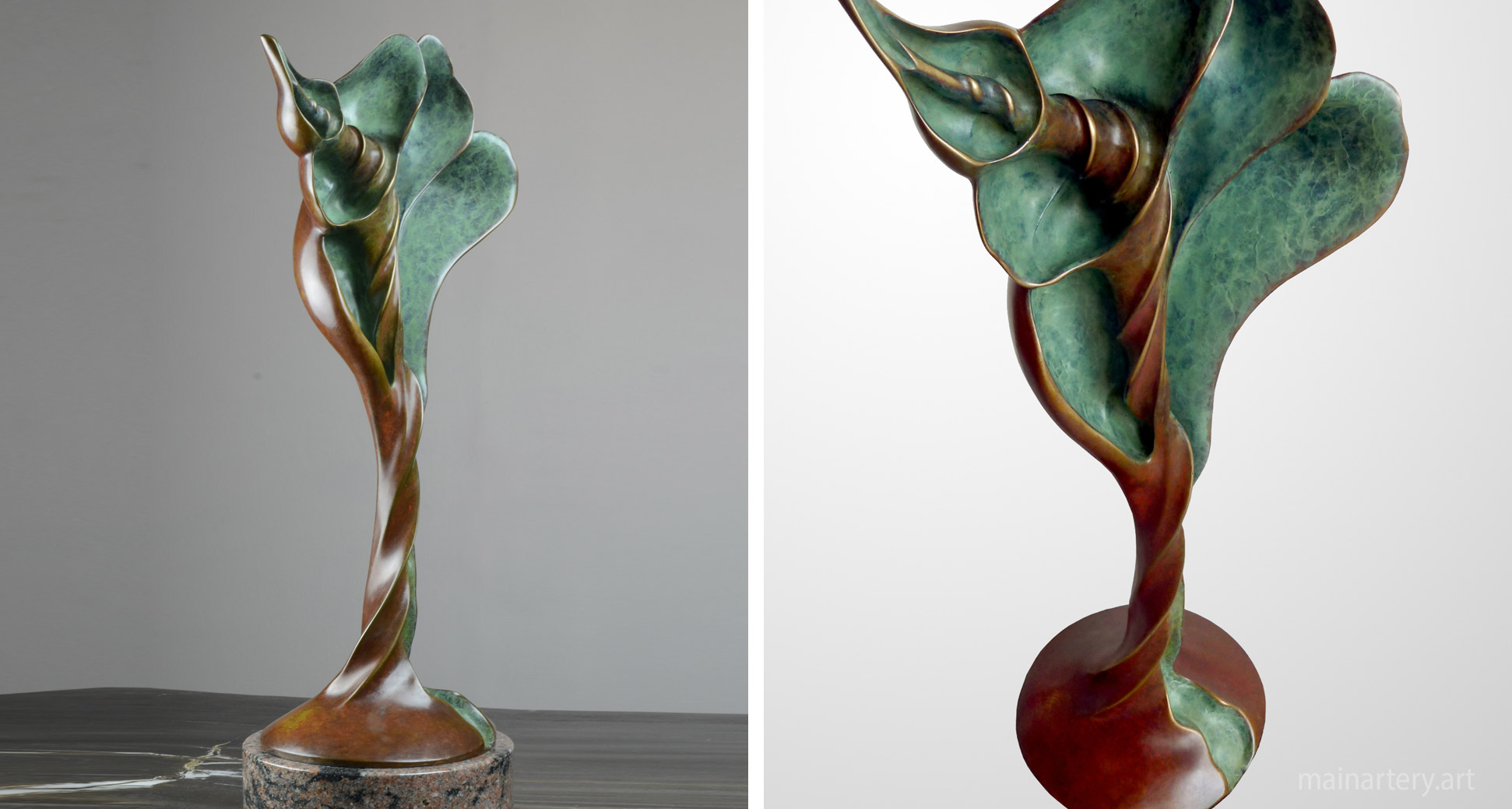 interior bronze contemporary shell art image