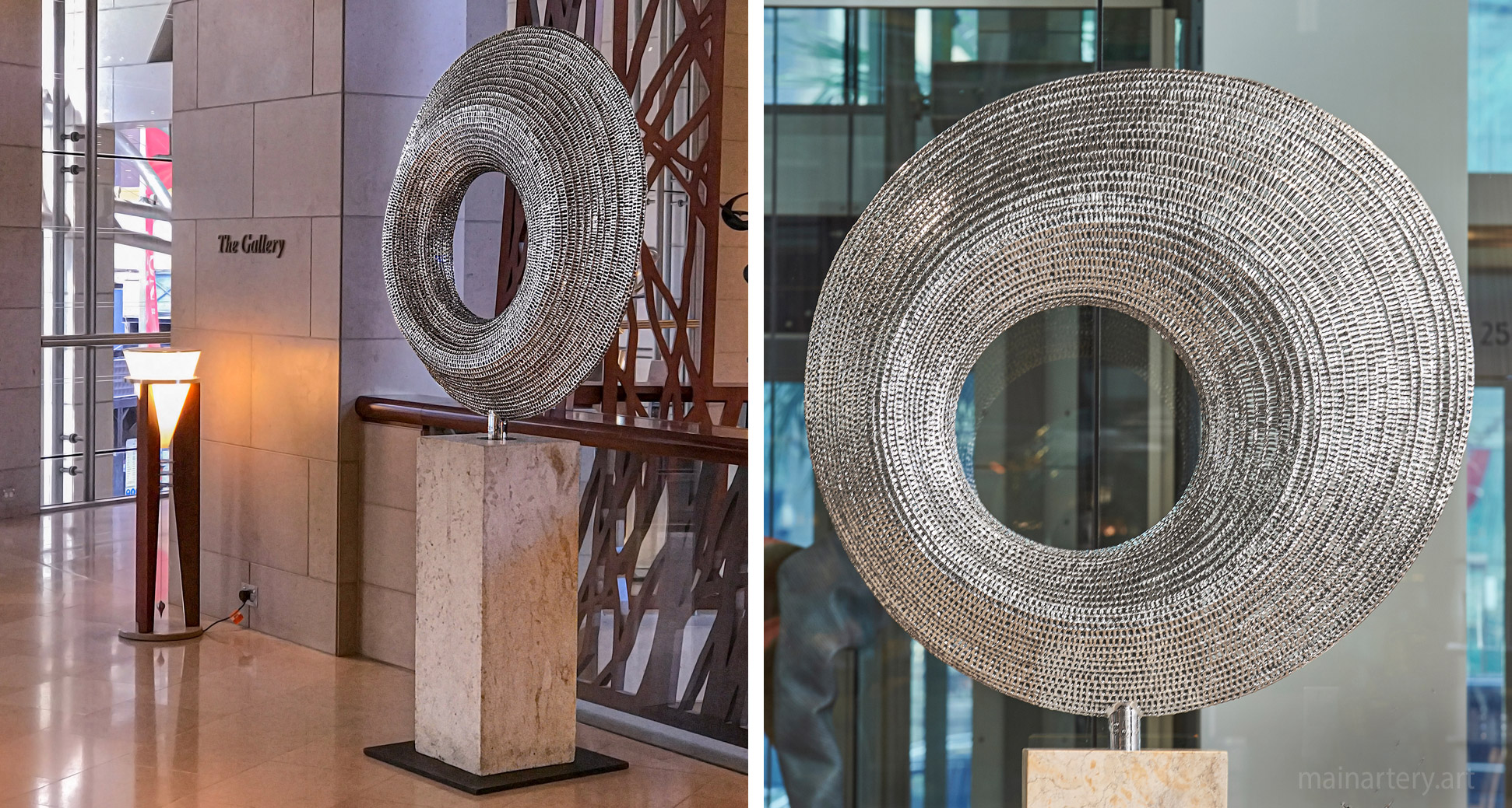 large metal contemporary interior sculpture image