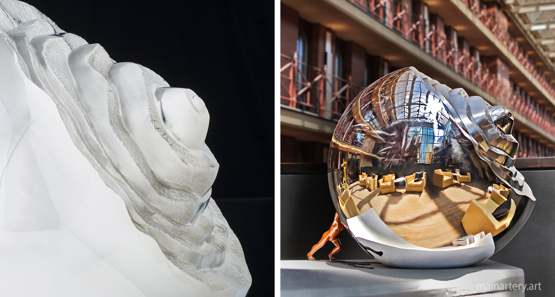 layers of an onion polished sculpture image