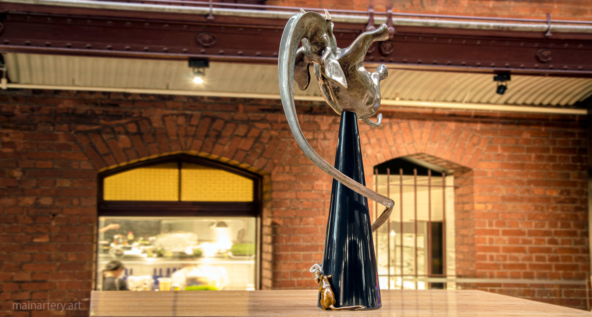 medium bronze elephant mouse artwork intercontinental image