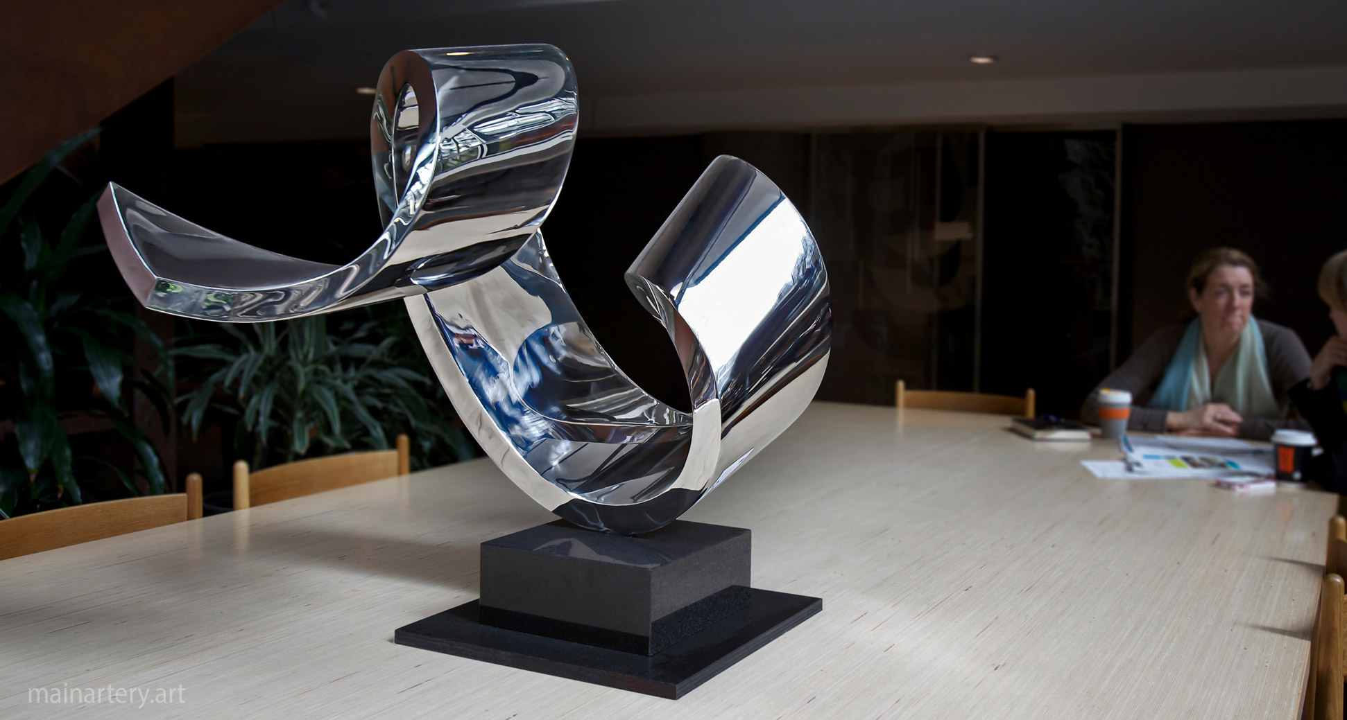 medium metal contemporary interior sculpture twisted image