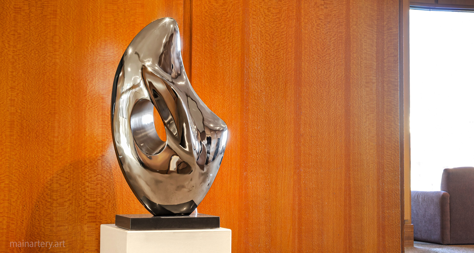 medium mirror polished organic interior artwork image