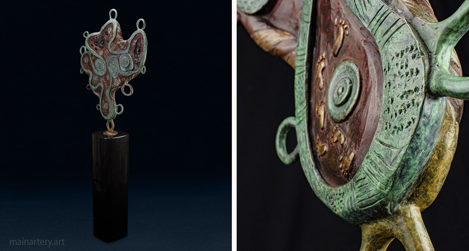 medium multi patina abstract outdoor art image