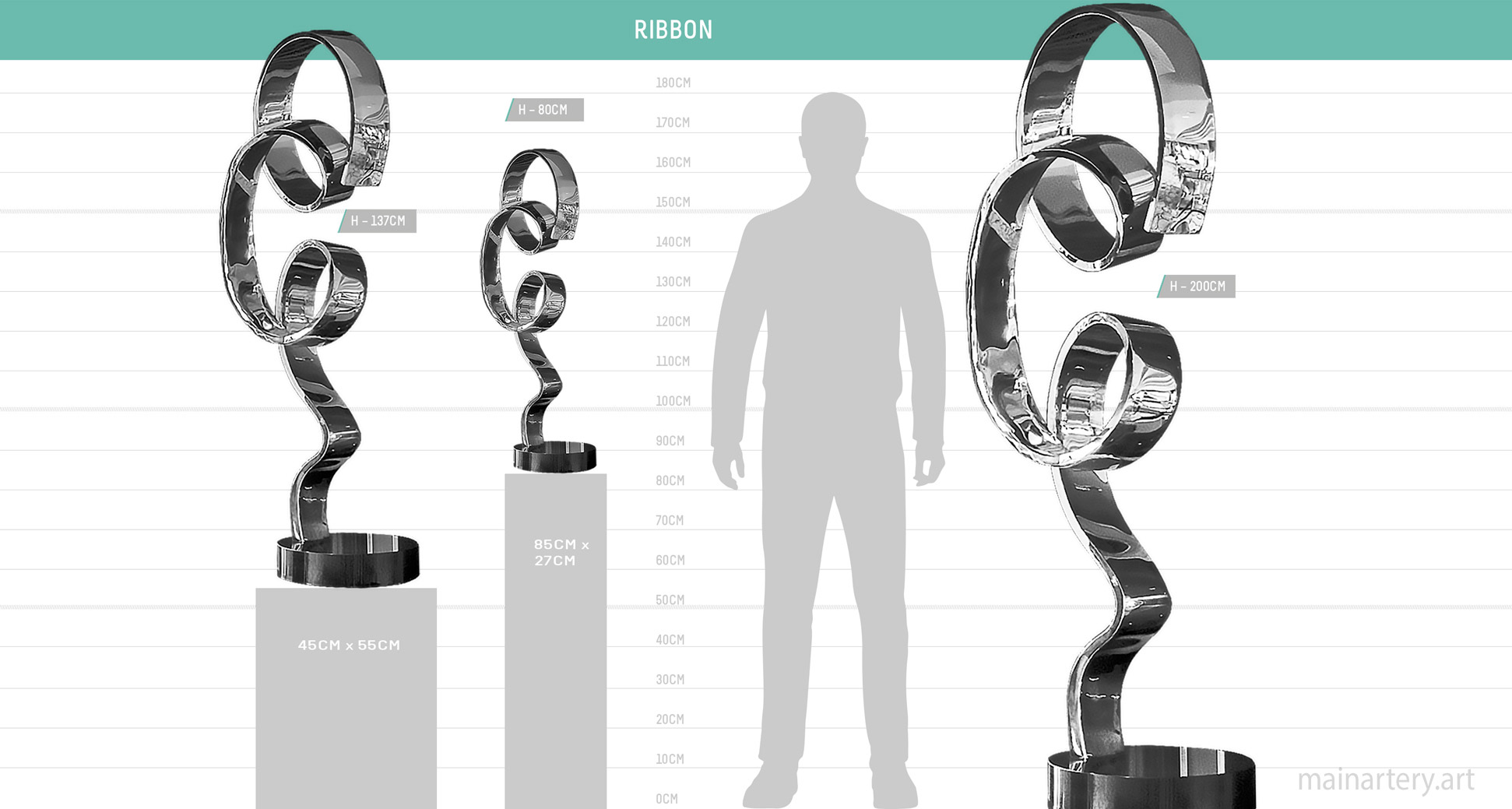 ribbon sculpture scale sheet mainartery image