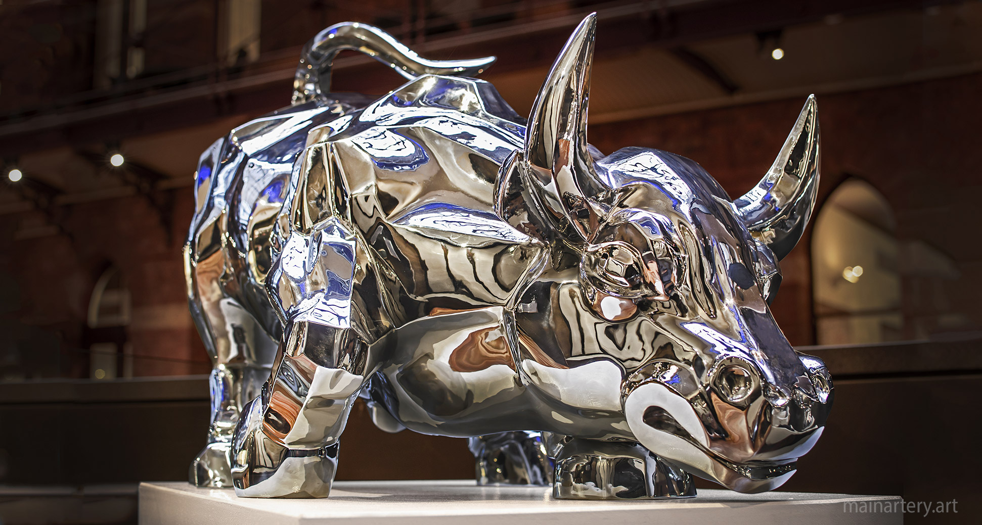 stock brokers corporate sculpture rental image