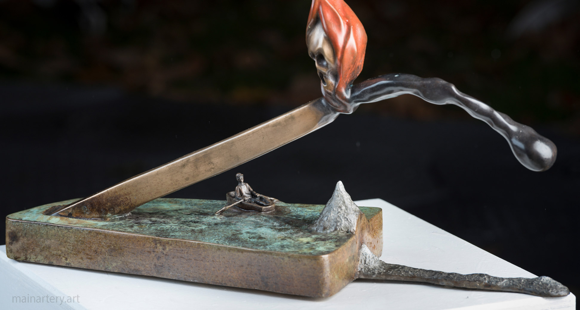 tabletop bronze surreal sculpture image