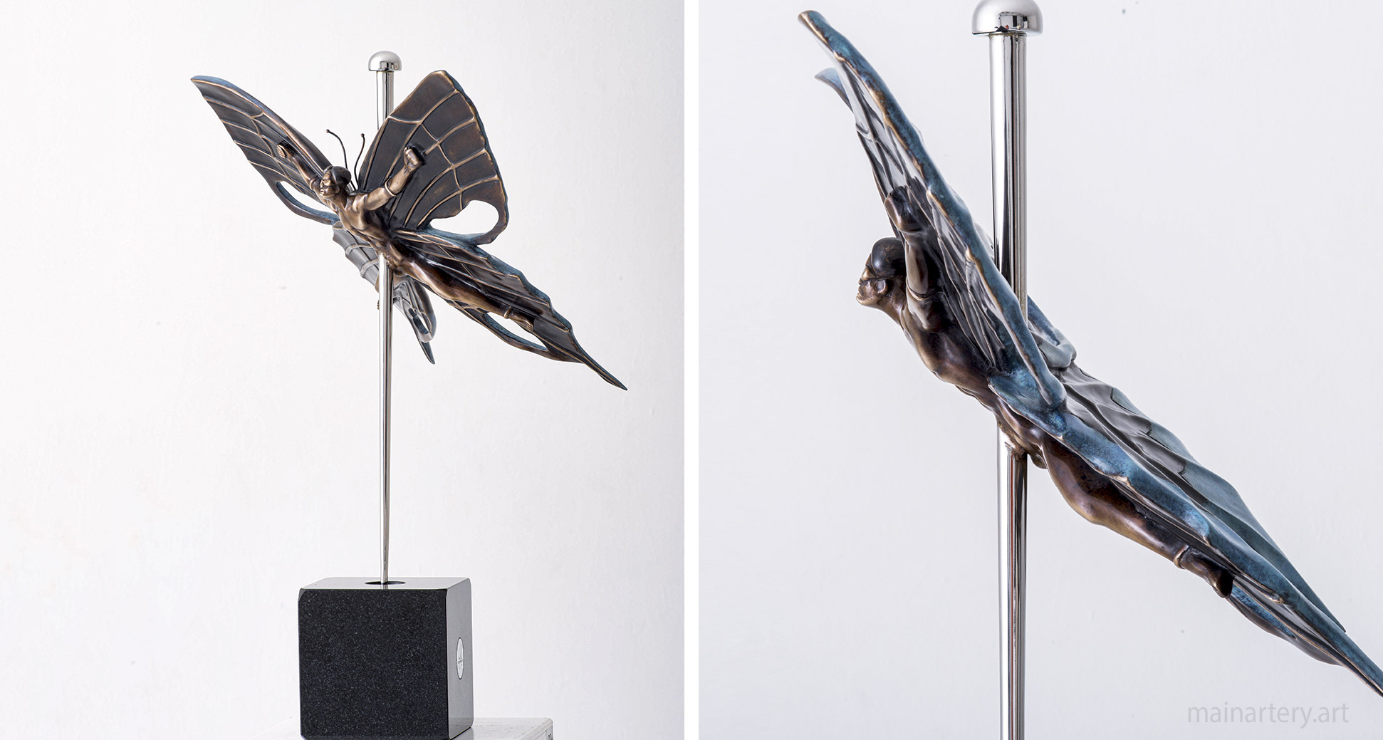 contemporary nude butterfly wings sculpture image
