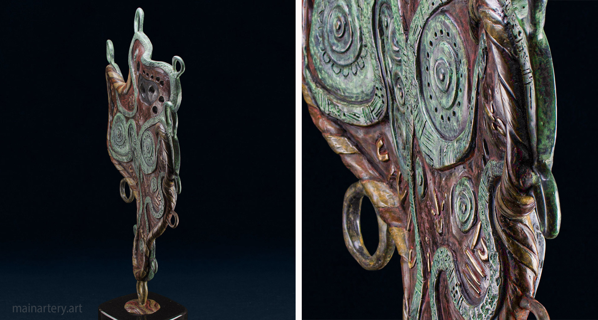 courtyard bronze dreaming forms garden sculpture image