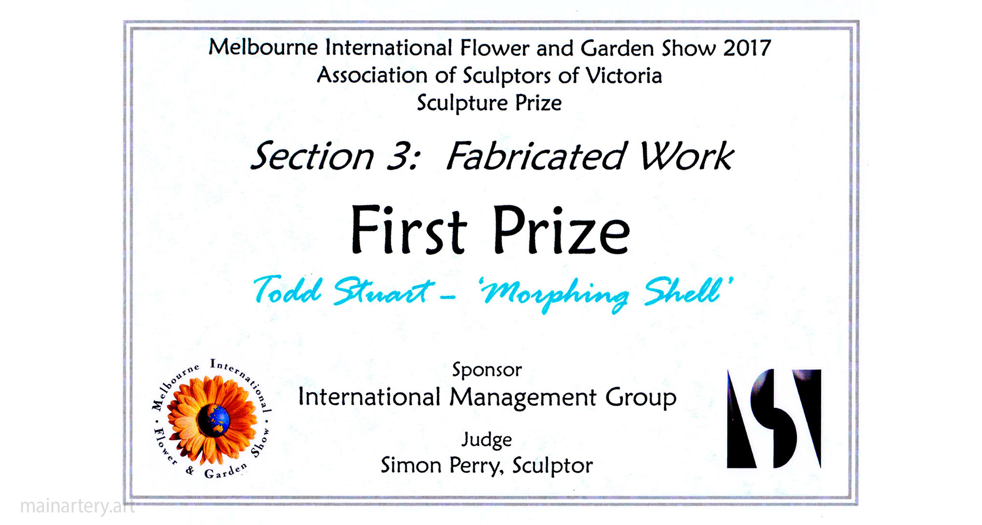 flower garden show prize morphing shell todd stuart image