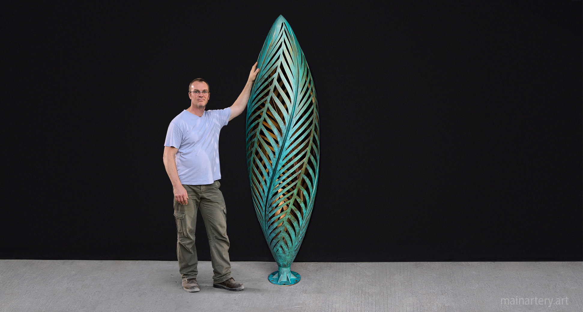 freestanding patina environmental outdoor artwork todd stuart image