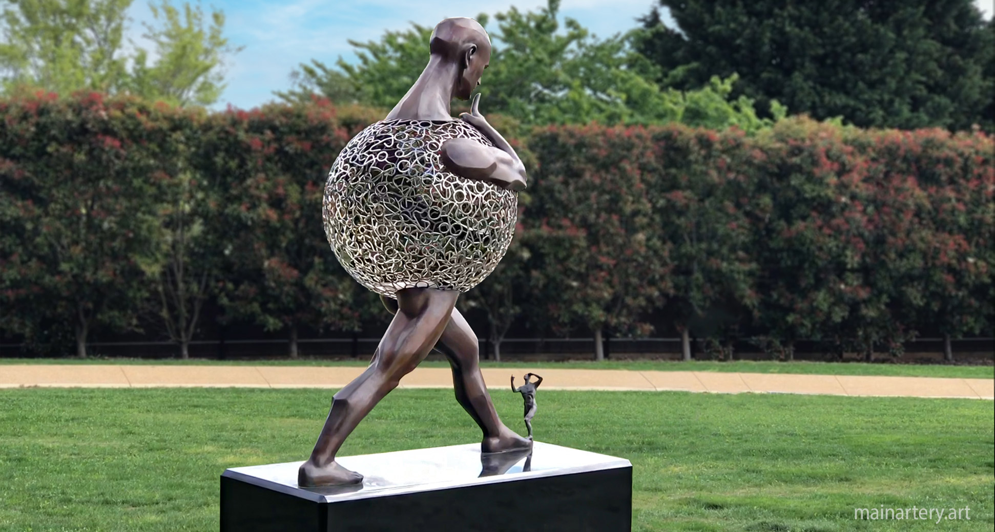 giant figurative activism inspired landscape sculpture image