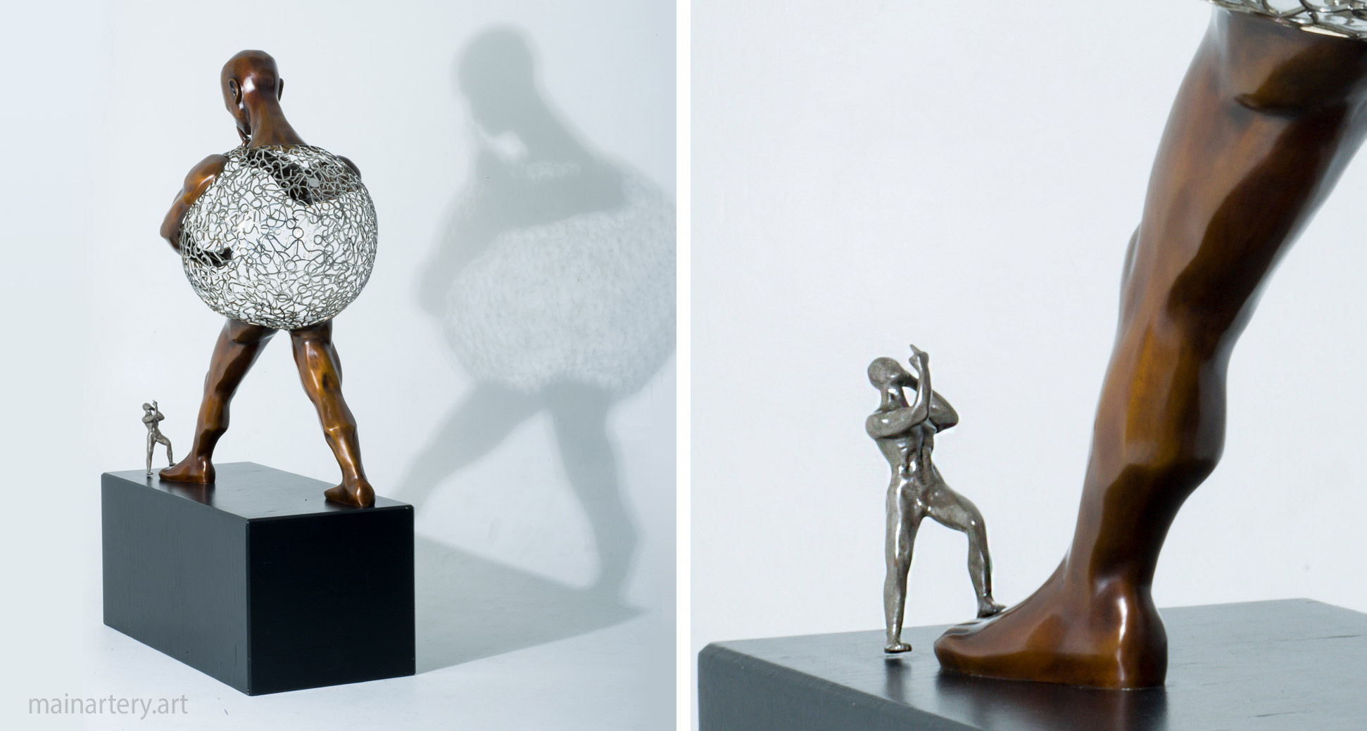 giant patina forms of experience landscape sculpture image