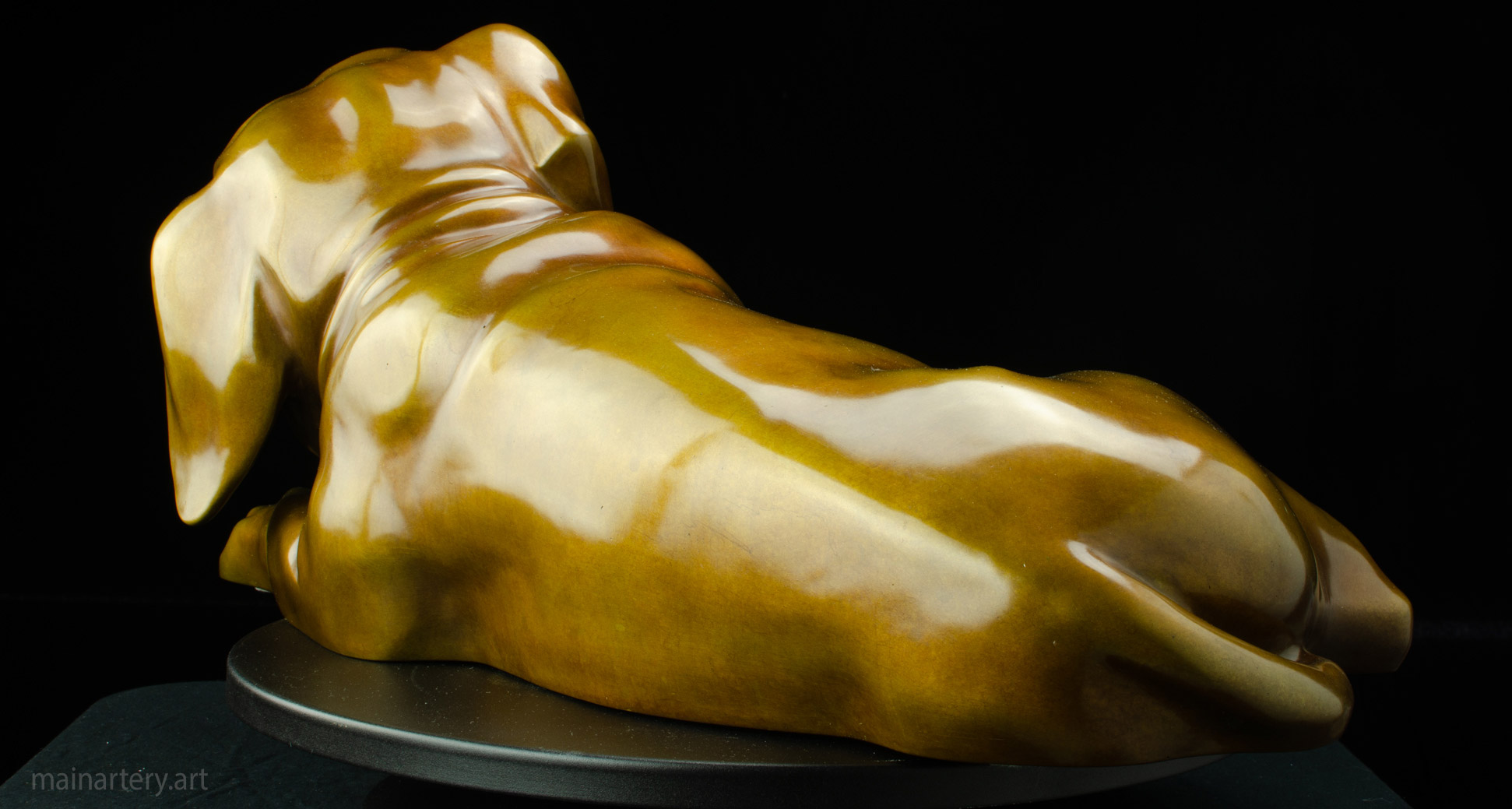 interior bronze representational pet portrait artwork image