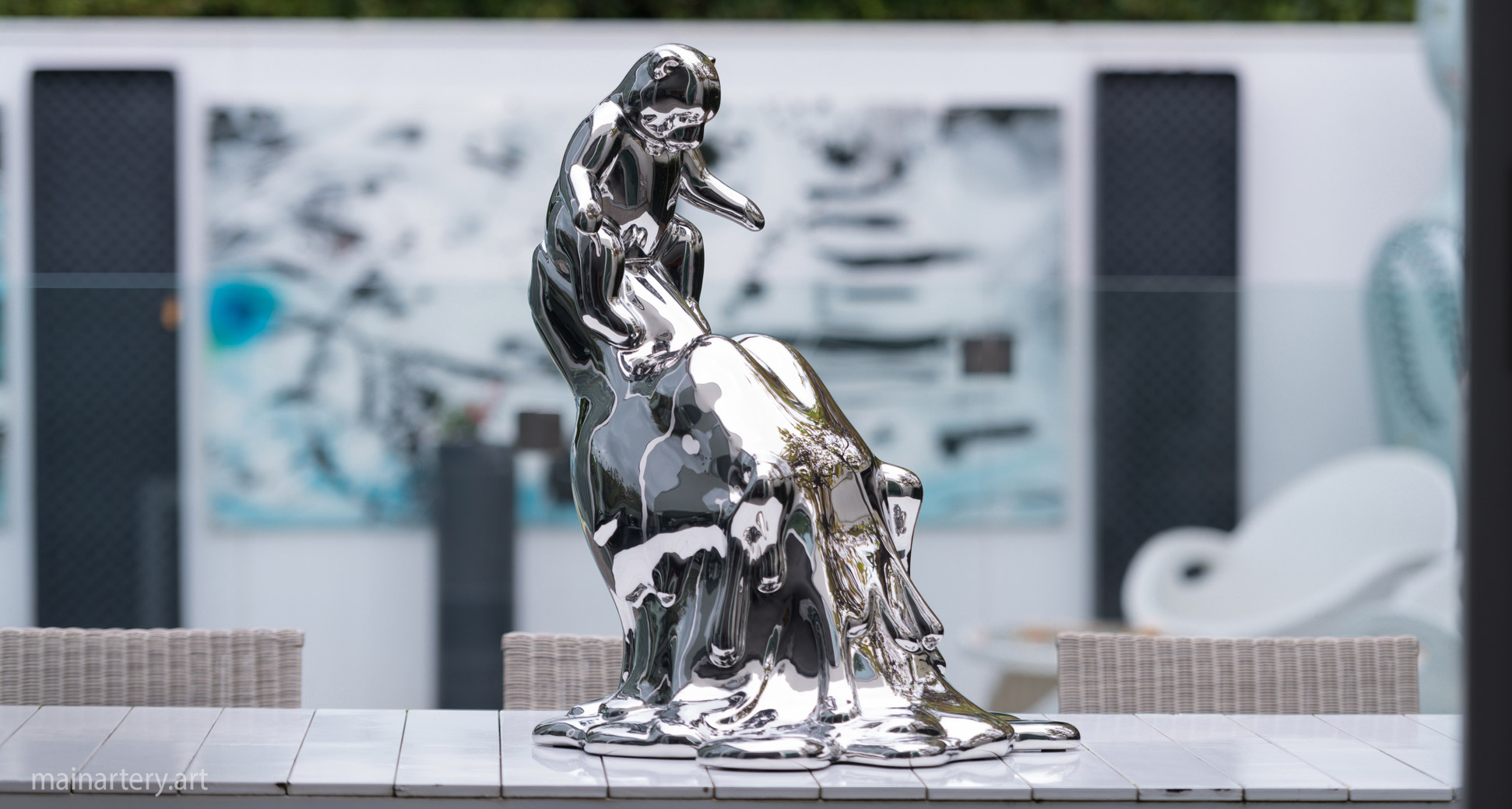 medium stainless environmental polar bear artwork image