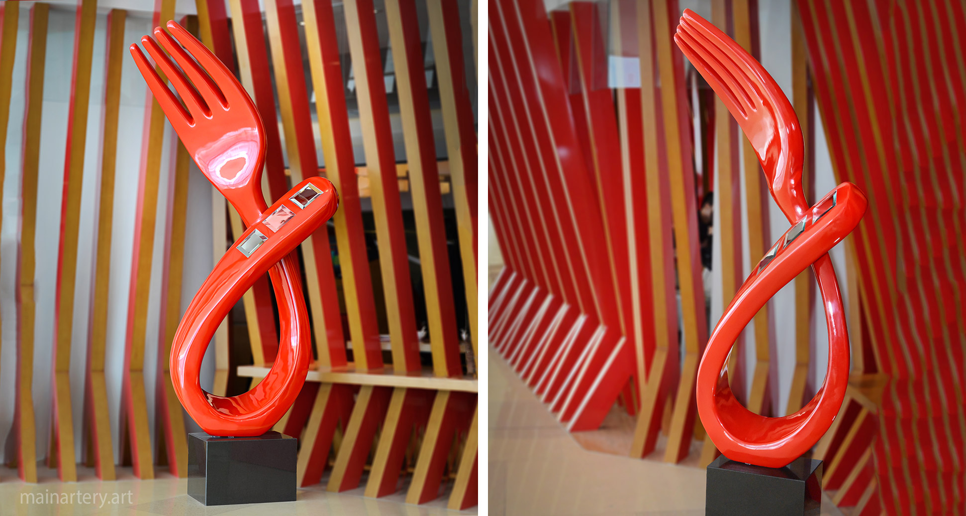 restaurant entrance fiberglass organic interior art image