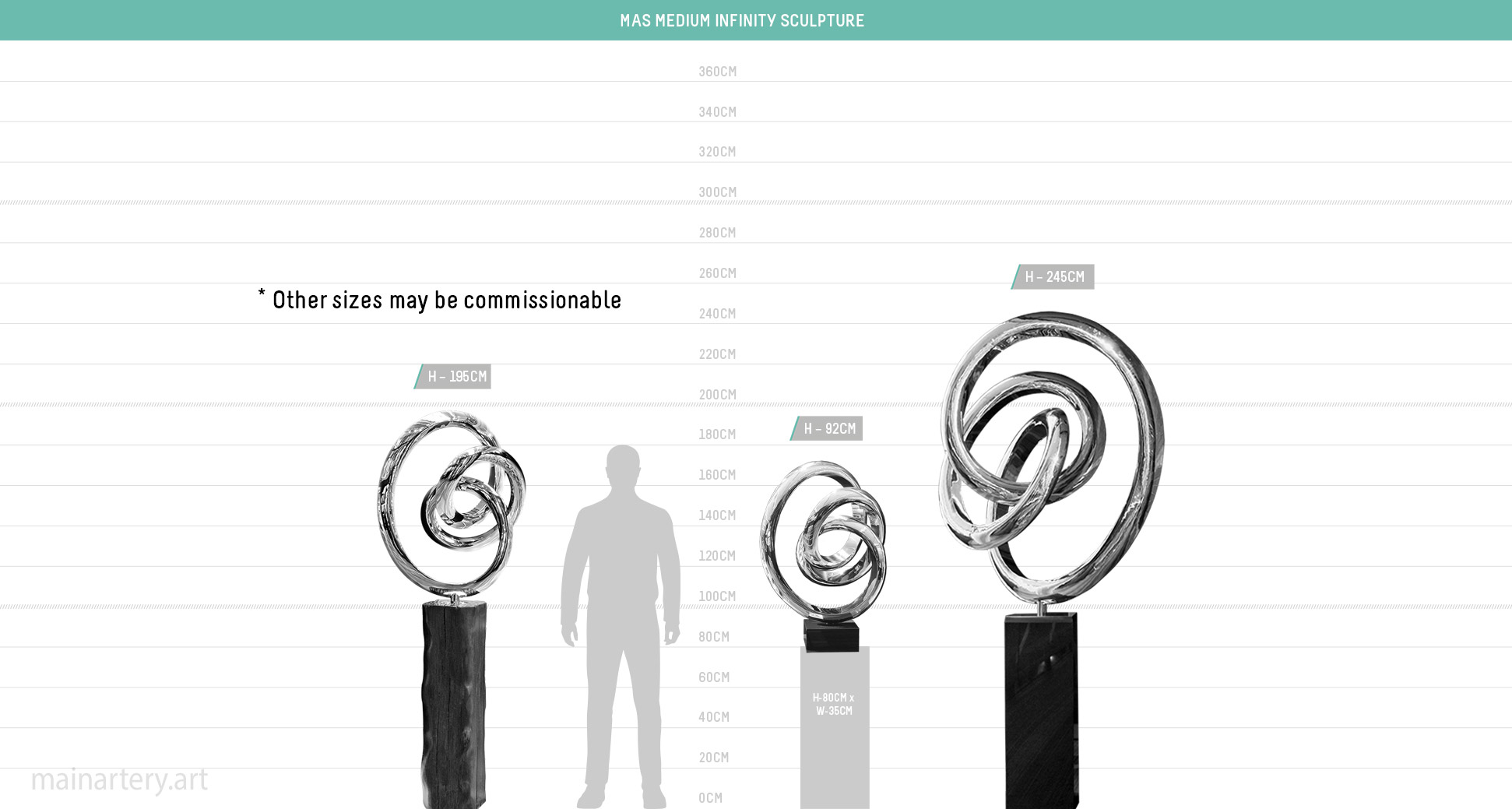 scale diagram mas medium double tied sculpture image