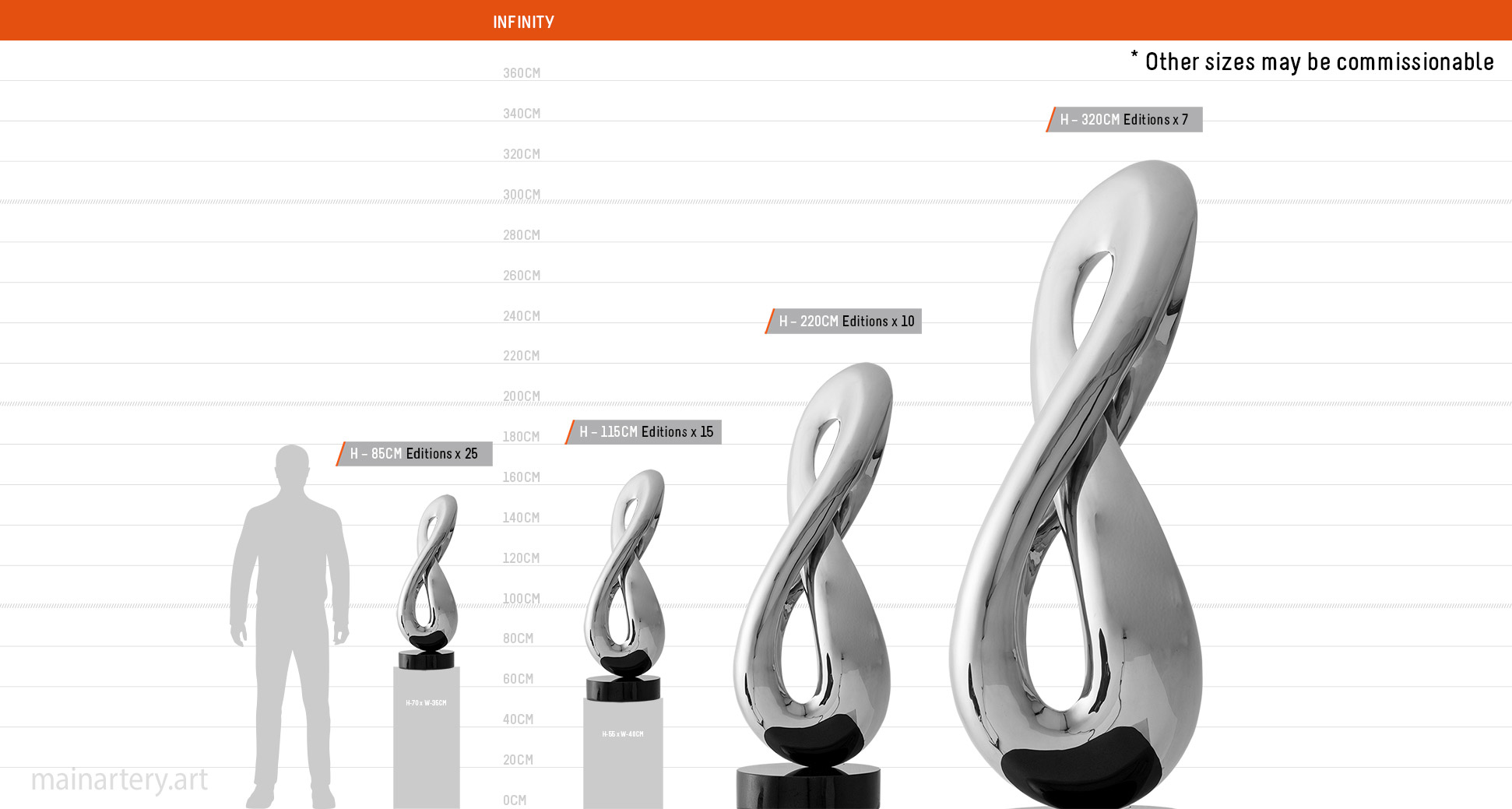 size sheet infinity large sculpture image