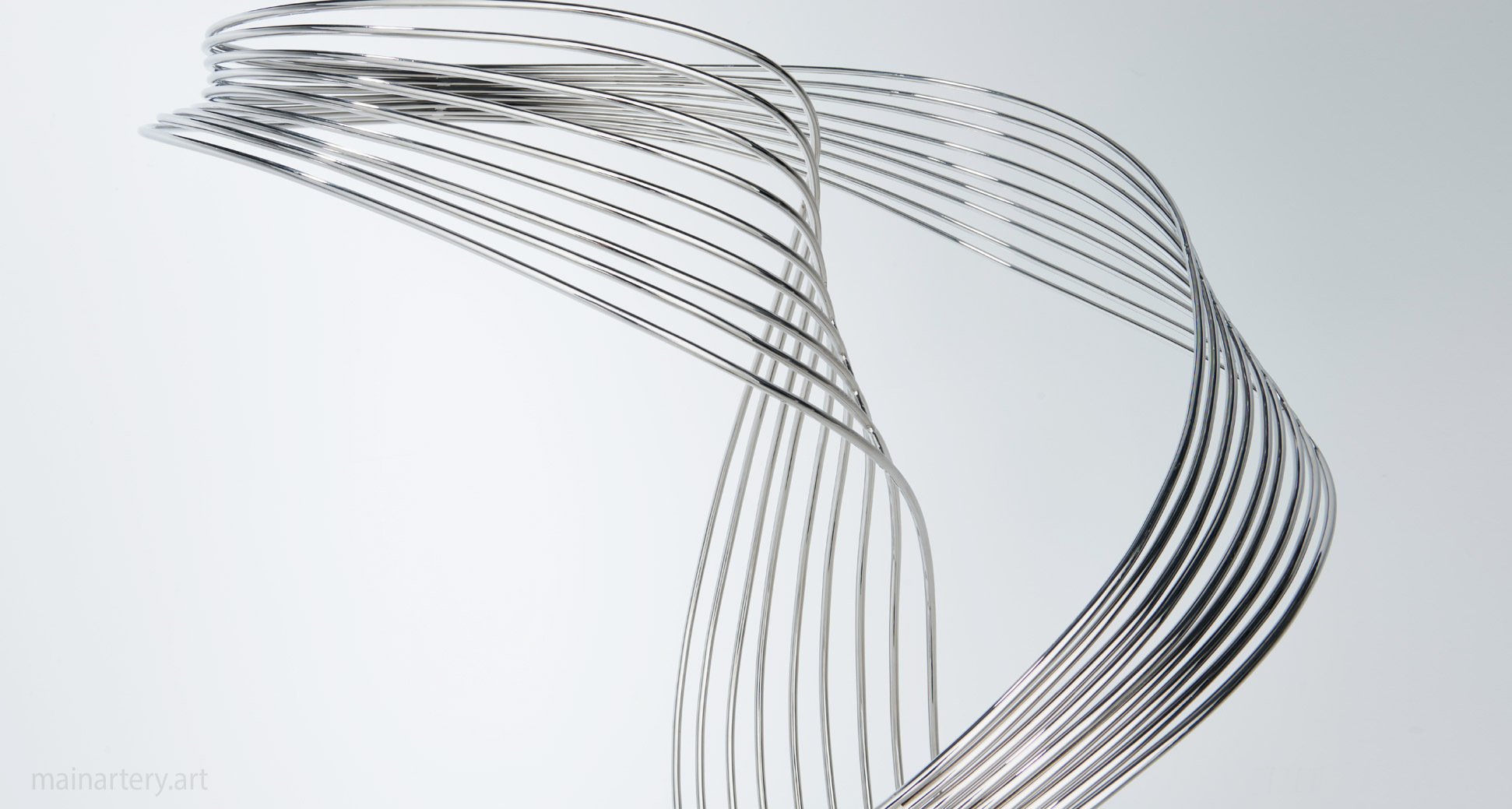 freestanding mirror polished organic interior art image