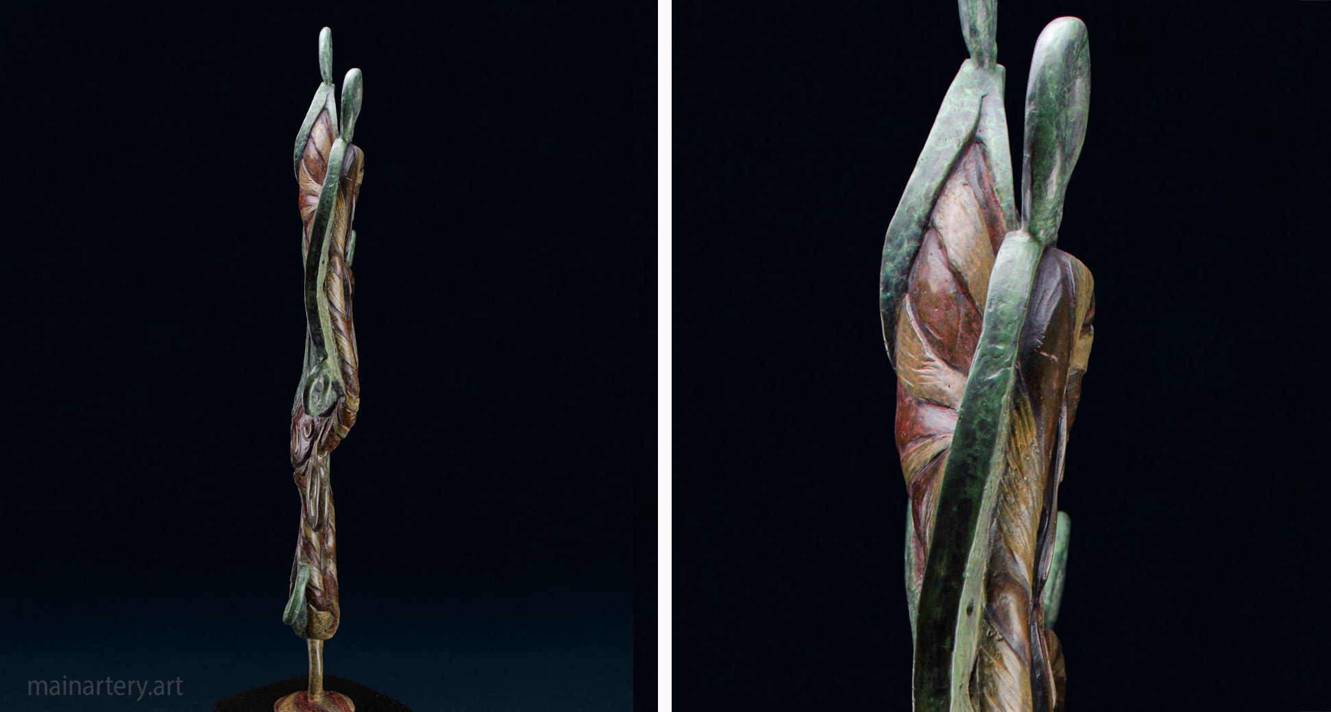 freestanding patina representational interior art image