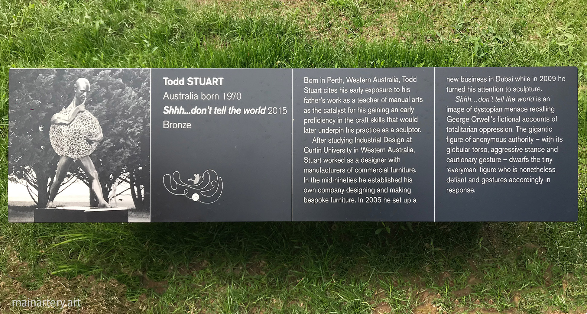 pt leo estate todd stuart sculpture plaque image