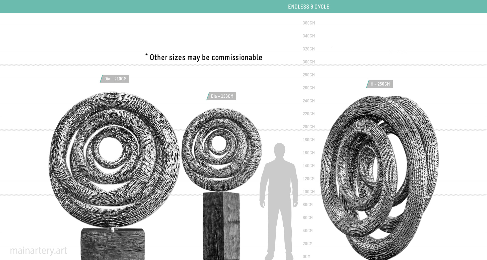 scale sheet endless cycle sculpture mainartery image