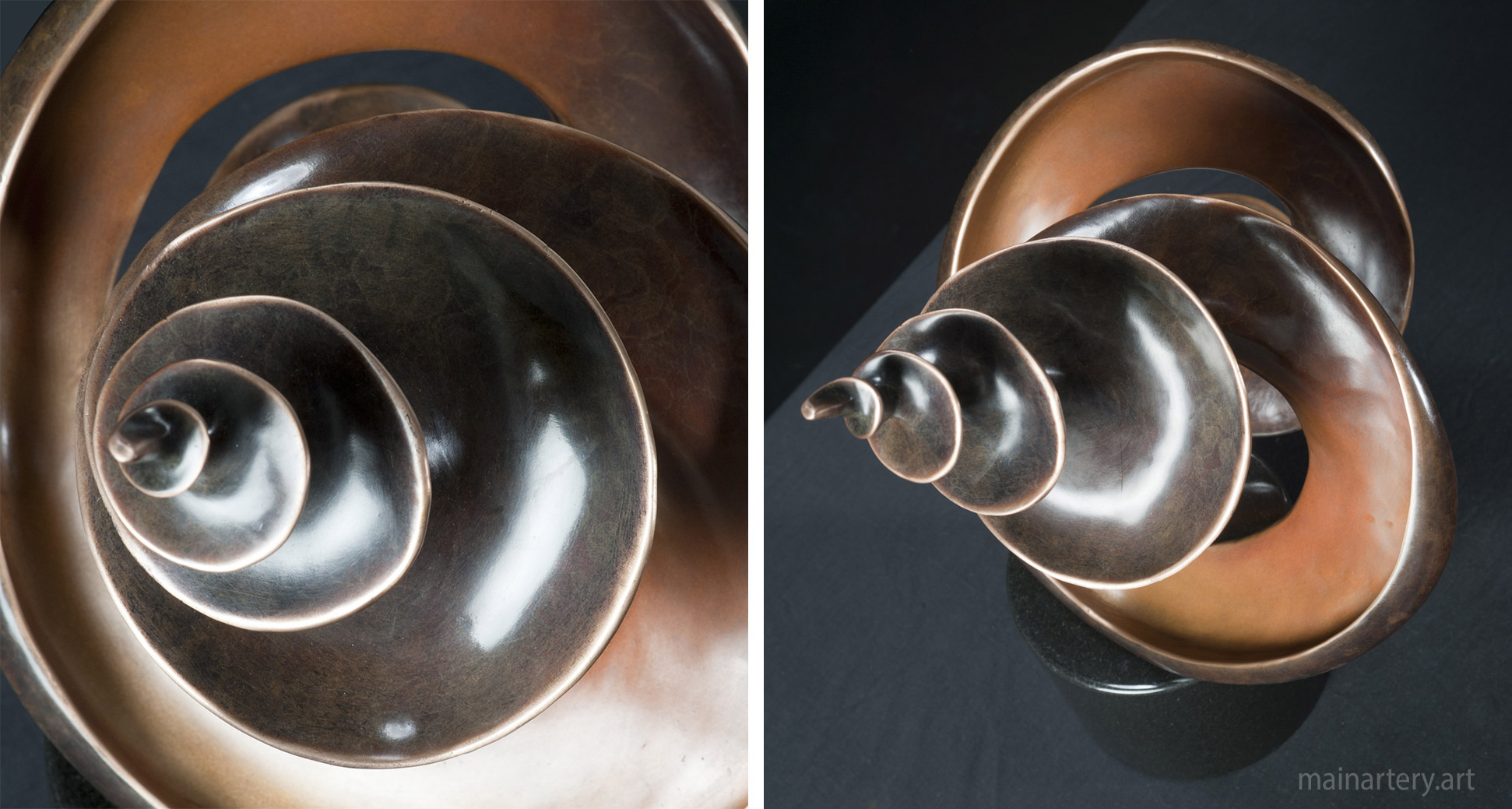 small bronze patina spherical artwork image