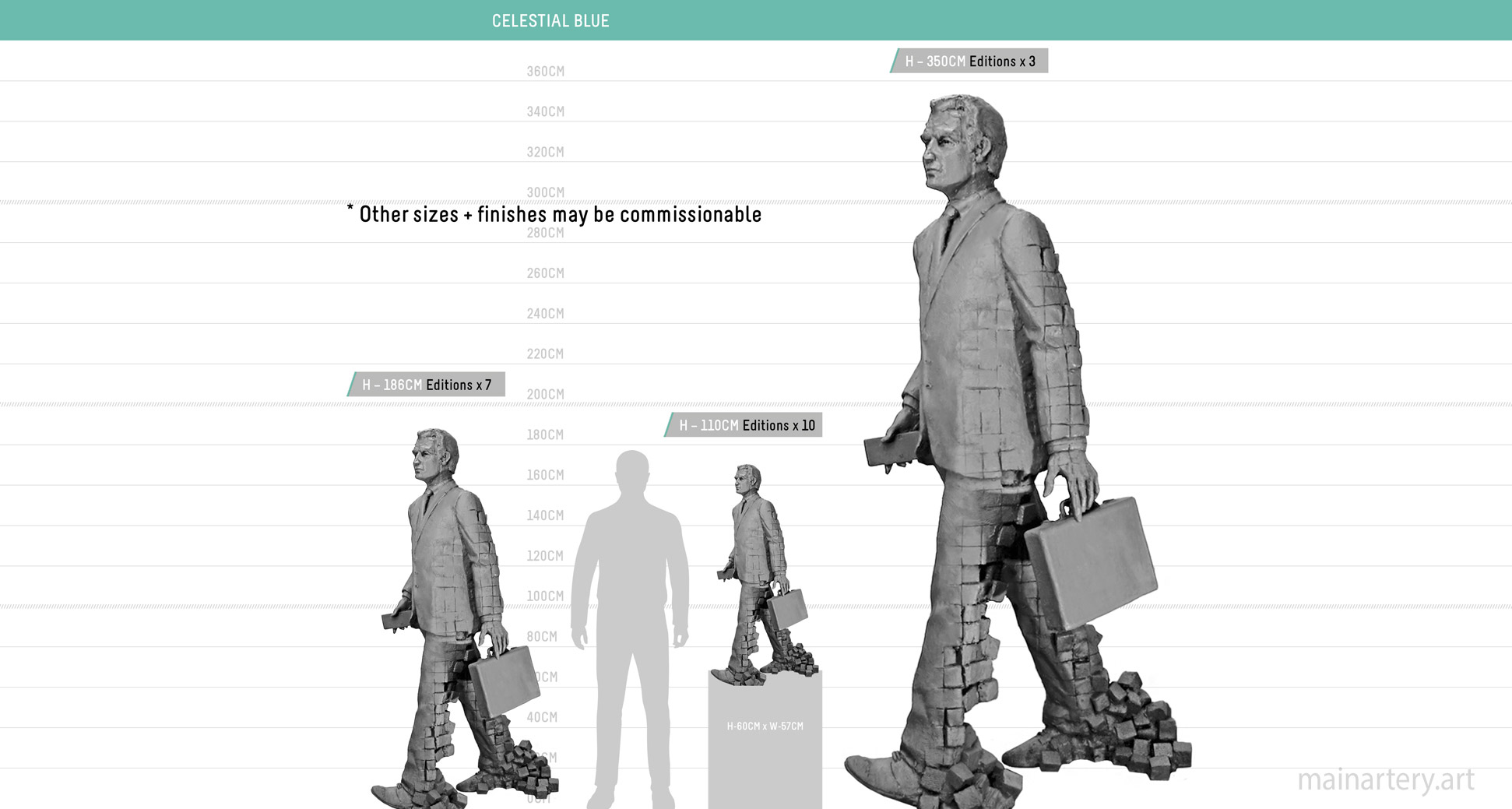 Scale diagram mainartery celestial blue sculpture image